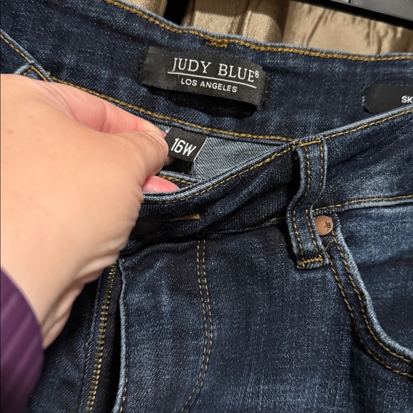 Judy Blue Skinny Fit Dark Blue Jeans 16W - Picture 5 of 9